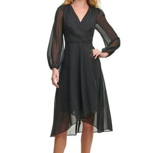 Tommy Hilfiger Sz 14 Black Dress with Gold Details - Stunning